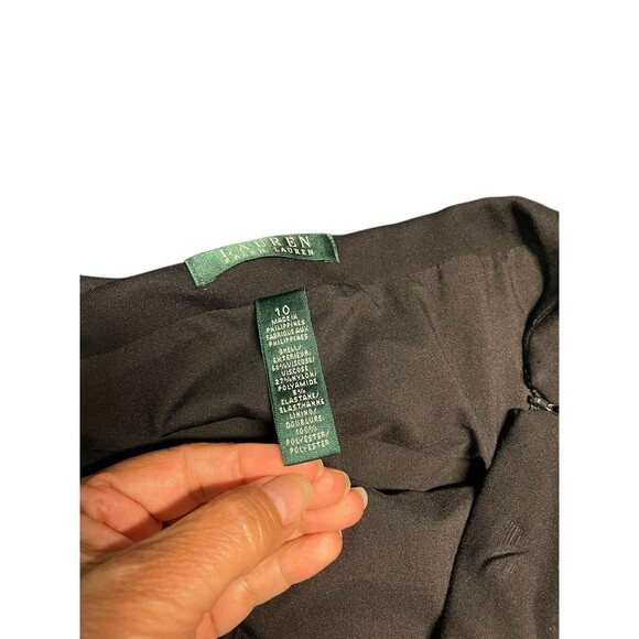 Lauren Ralph Lauren Black A-Line Viscose Skirt Women's Size 10 Capsule Office - Picture 9 of 9